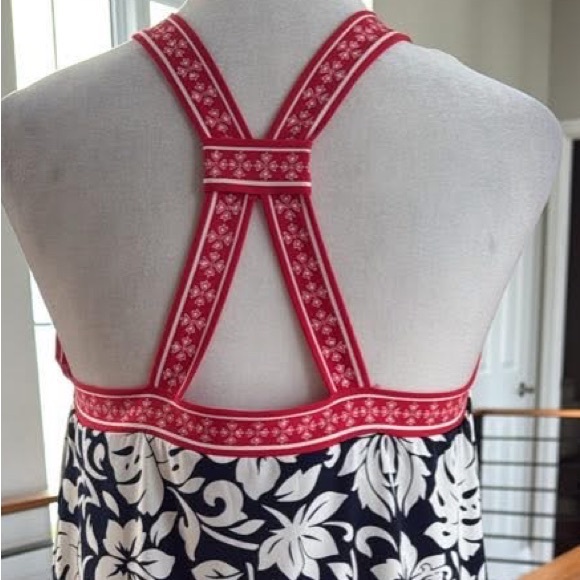 Max Studio Halter Neck Razor Back Floral Print Dress - Picture 6 of 6